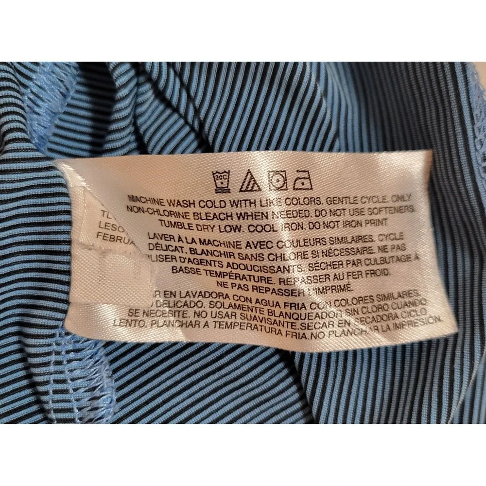 Greg‎ Norman Shirt Blue Size 2XL XXL Striped Short Sleeve Polo Golf Men's 1140 - Picture 5 of 5